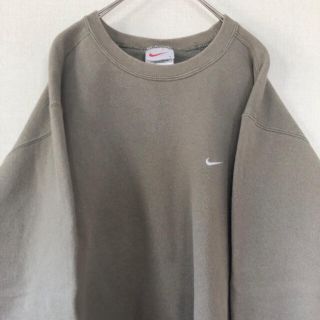 ナイキ(NIKE)の【90s 古着】ナイキ　スウェット　トレーナー グレー　ベージュ　ヴィンテージ(スウェット)