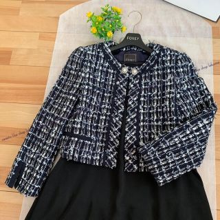 フォクシー(FOXEY) ピンク ノーカラージャケット(レディース)の通販 25