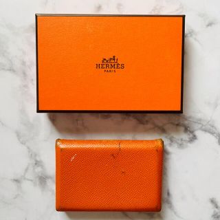 エルメス(Hermes)のエルメス　HERMES     カルヴィ　エプソン  カードケース箱付(名刺入れ/定期入れ)