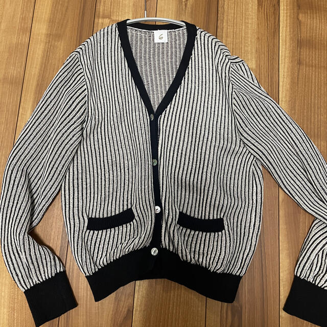 BEAUTY&YOUTH UNITED ARROWS(ビューティアンドユースユナイテッドアローズ)の＜6(ROKU)＞COTTON STRIPE CARDIGAN/カーディガン レディースのトップス(カーディガン)の商品写真