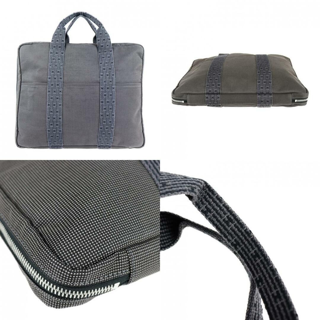 HERMES エルメス エールライン ビジネスバッグ キャンバス グレー 2WAY