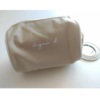 アニエスベー(agnes b.)の♥️未使用♥️アニエスベーのミラー付き　丸型ポーチ非売品(ポーチ)