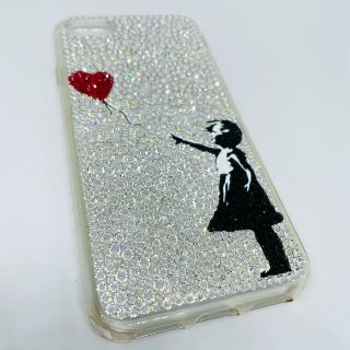 スワロフスキー(SWAROVSKI)のキラキラ✧スワロフスキー  バンクシー　スマホケース　iPhone7.8用ケース(iPhoneケース)