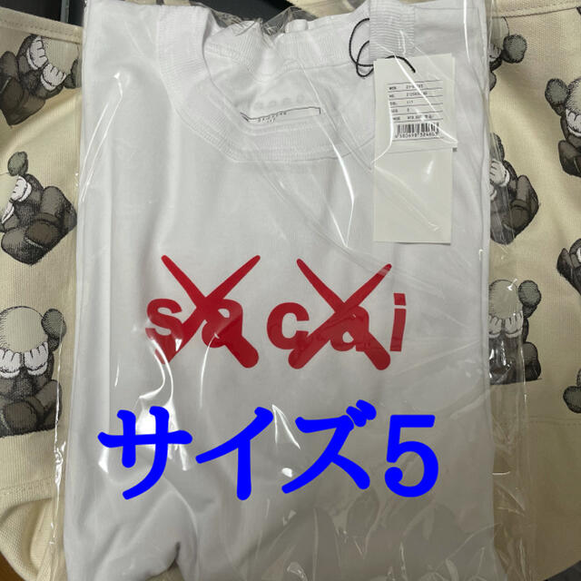 sacai x KAWS / Flock Print T-Shirt サイズ5