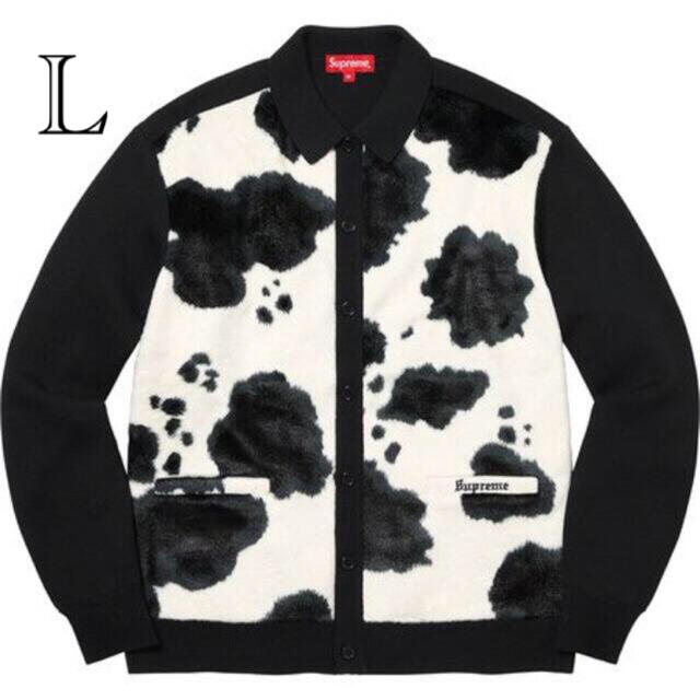 Supreme Cow Print Cardigan Black Lサイズメンズ