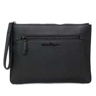 サルヴァトーレフェラガモ(Salvatore Ferragamo)のサルバトーレ フェラガモ レザー クラッチ バッグ ブラック JS00272(セカンドバッグ/クラッチバッグ)