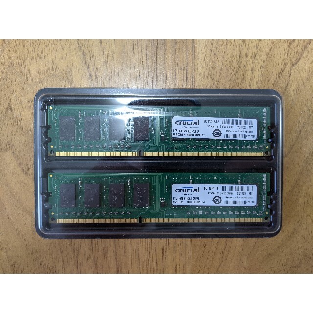 デスクトップPC用メモリ DDR3 PC3-128004GB 2枚組 中古 スマホ/家電/カメラのPC/タブレット(PCパーツ)の商品写真