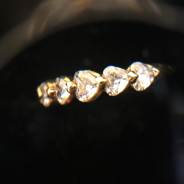ご専用　K18 ハートシェイプダイヤモンドリング レディースのアクセサリー(リング(指輪))の商品写真