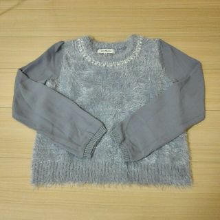 ミッシュマッシュ(MISCH MASCH)の袖シフォン　シャギーニット(ニット/セーター)