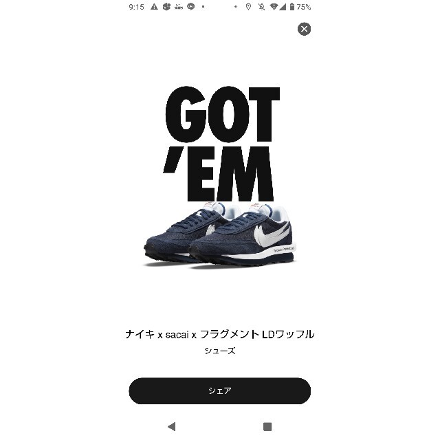 NIKE LDワッフル × sacai × Fragment 29