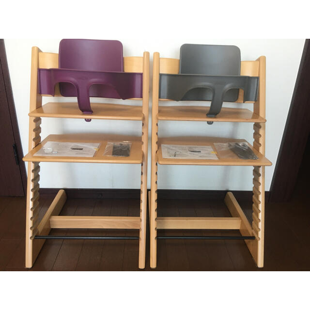 Stokke(ストッケ)のみゃほ様専用　2脚　美品　ストッケ トリップトラップ　 キッズ/ベビー/マタニティの寝具/家具(その他)の商品写真