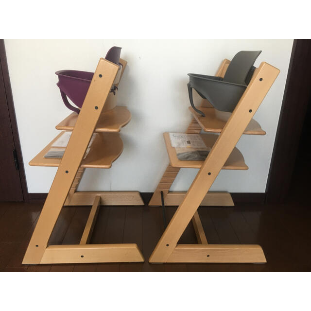 Stokke(ストッケ)のみゃほ様専用　2脚　美品　ストッケ トリップトラップ　 キッズ/ベビー/マタニティの寝具/家具(その他)の商品写真