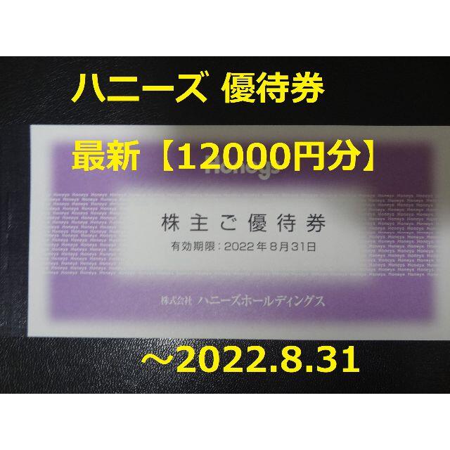 HONEYS(ハニーズ)の最新【12000円分】ハニーズ 株主優待券 ☆ ～2022.8.31 チケットの優待券/割引券(ショッピング)の商品写真