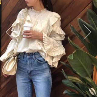 マウジー(moussy)のmoussy laceruffleblouse♡(シャツ/ブラウス(長袖/七分))