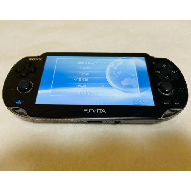 PlayStation Vita(プレイステーションヴィータ)のPlayStation Vita PCH-1000 ZA01 クリスタルブラック エンタメ/ホビーのゲームソフト/ゲーム機本体(家庭用ゲーム機本体)の商品写真