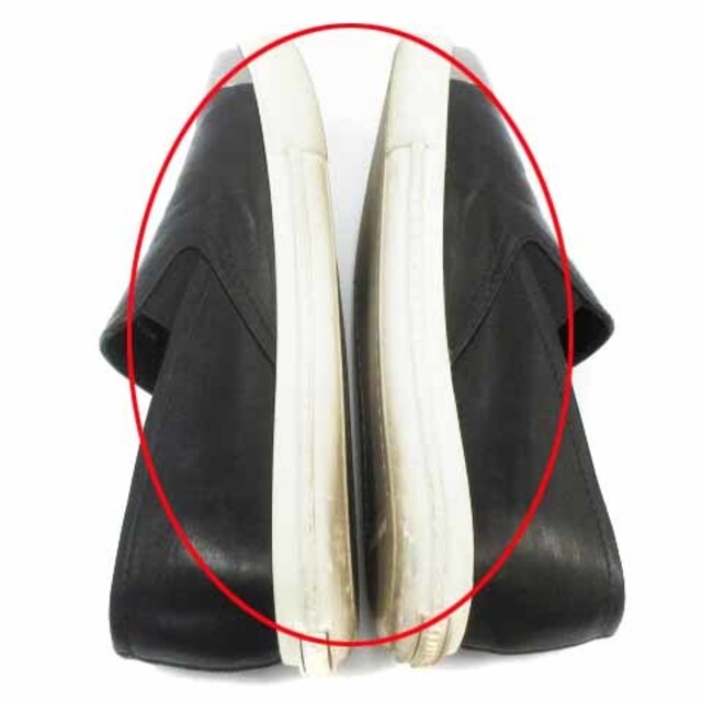 miumiu(ミュウミュウ)のミュウミュウ スリッポン メタルトゥ 36.5 23cm 黒 シルバー色 レディースの靴/シューズ(スリッポン/モカシン)の商品写真