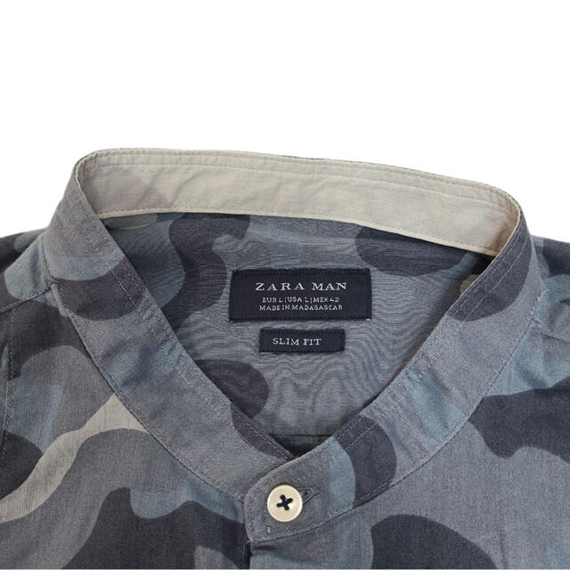 ZARA(ザラ)の美品 未使用 ZARA ザラ シャツ 長袖 柄シャツ 総柄 42 L メンズのトップス(シャツ)の商品写真