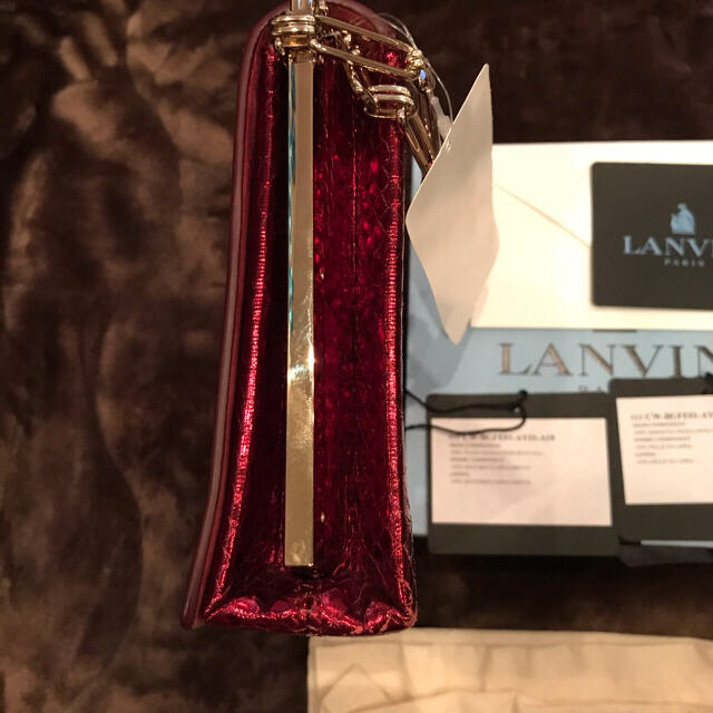 LANVIN(ランバン)の新品未使用　LANVIN pairs ランバン パイソン革 パーティーバッグ レディースのバッグ(ショルダーバッグ)の商品写真