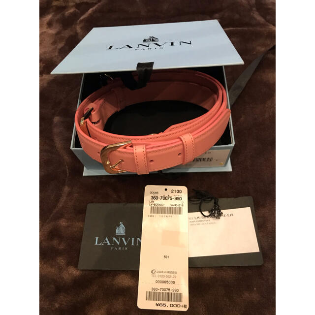 LANVIN  pairs ランバン　レディース BAGベルト ●ピンク 新品