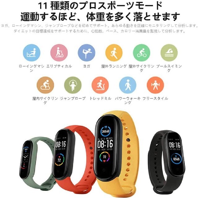 〈新品・未開封〉xiaomi mi band 5 グローバル版 スマートウォッチ メンズの時計(腕時計(デジタル))の商品写真