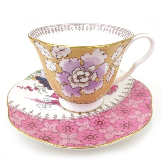 WEDGWOOD(ウェッジウッド)のウェッジウッド 美品 廃盤 BUTTERFLY BLOOM カップ&ソーサー エンタメ/ホビーの美術品/アンティーク(陶芸)の商品写真