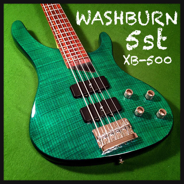 アルダーボディ アクティブ5弦ベース washburn xb-500  値下