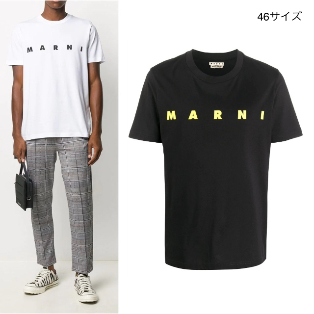 【新品・正規品】マルニ ロゴプリントTシャツ 46サイズ ホワイト