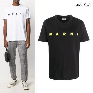 マルニ(Marni)の【新品・正規品】マルニ ロゴプリントTシャツ 46サイズ ホワイト(Tシャツ/カットソー(半袖/袖なし))