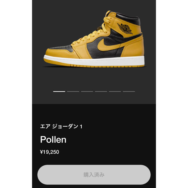 NIKE(ナイキ)のNIKE AJ1 air jordan 1 Pollen 28.5 メンズの靴/シューズ(スニーカー)の商品写真