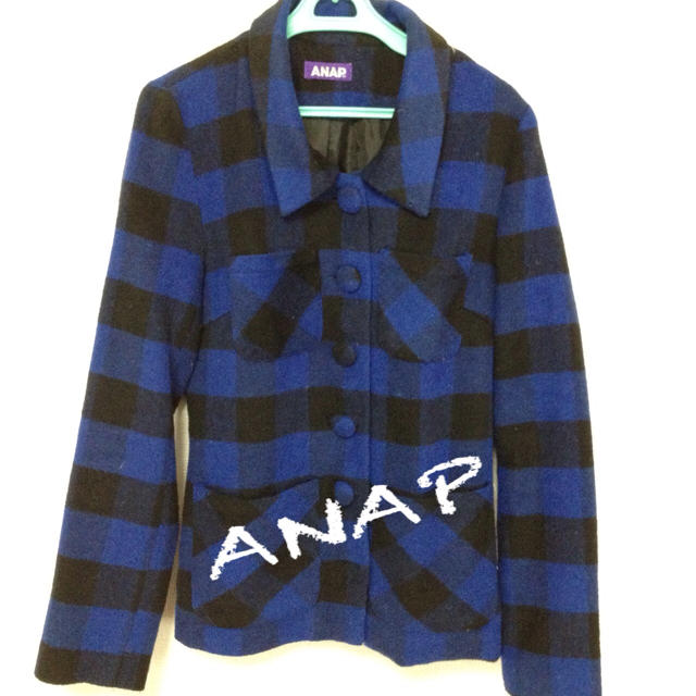 ANAP(アナップ)の送料込 チェックジャケット レディースのジャケット/アウター(ブルゾン)の商品写真