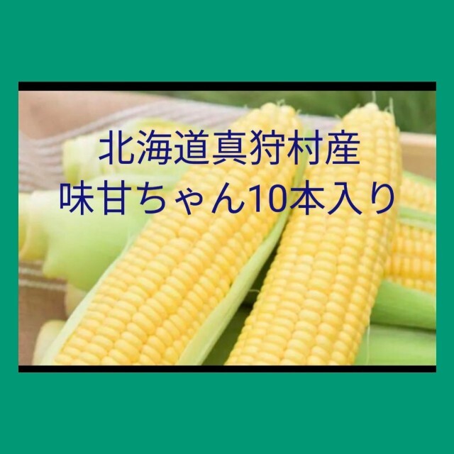 北海道真狩村産とうもろこし、品種は味甘ちゃん、朝収穫10本入り 食品/飲料/酒の食品(野菜)の商品写真