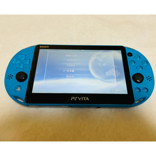 PlayStation Vita(プレイステーションヴィータ)の☆画面傷無し☆PSVita PCH-2000 ZA23 本体 アクアブルー  エンタメ/ホビーのゲームソフト/ゲーム機本体(家庭用ゲーム機本体)の商品写真