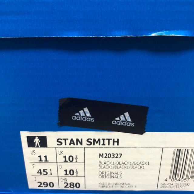 新品29cm US11 adidas Stan Smith all black