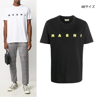 マルニ(Marni)の【新品・正規品】マルニ ロゴプリントTシャツ 48サイズ  ホワイト(Tシャツ/カットソー(半袖/袖なし))