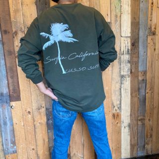 スタンダードカリフォルニア(STANDARD CALIFORNIA)のストリート系　LUSSO SURF パームツリーロンT スウェット　Mサイズ☆(Tシャツ/カットソー(七分/長袖))