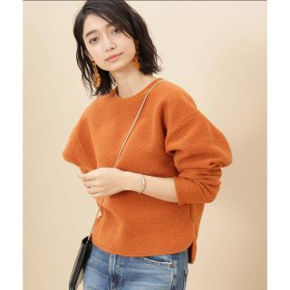 アダムエロぺ(Adam et Rope')の美品 アダムエロペ スライバーパイル袖タックプルオーバー(トレーナー/スウェット)