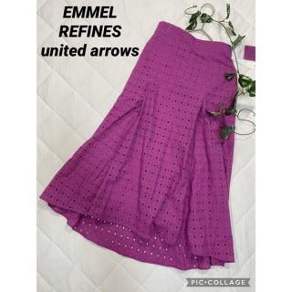 ユナイテッドアローズ(UNITED ARROWS)の未使用　EMMEL REFINES ユナイテッドアローズ　レーススカート(ひざ丈スカート)