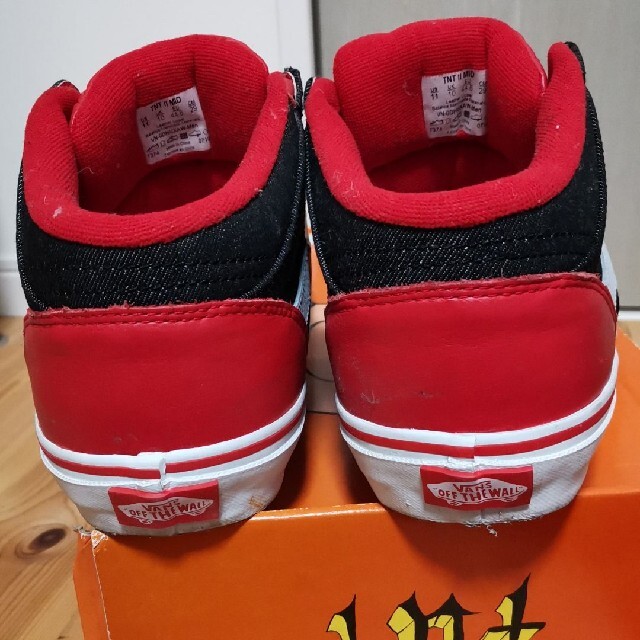 VANS(ヴァンズ)の【早い者勝ち値引きUSED美品】VANS TNT Ⅱ MID レッドデニム29 メンズの靴/シューズ(スニーカー)の商品写真