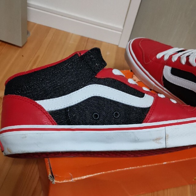 VANS(ヴァンズ)の【早い者勝ち値引きUSED美品】VANS TNT Ⅱ MID レッドデニム29 メンズの靴/シューズ(スニーカー)の商品写真