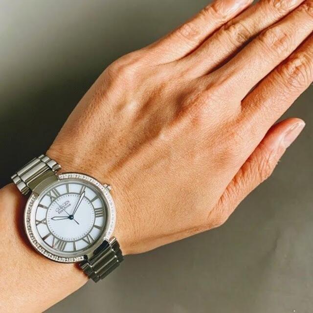 【新品】ダイヤベゼル★シチズン 青針 ソーラー CITIZENレディース腕時計