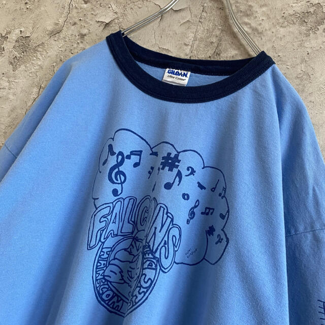 アメリカプリントTシャツ GILDAN バックプリント ゆるだぼL パープル