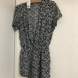 フォーエバートゥエンティーワン(FOREVER 21)の値下げしました　新品　オールインワン パンツ　ブラック×ホワイト　M(オールインワン)