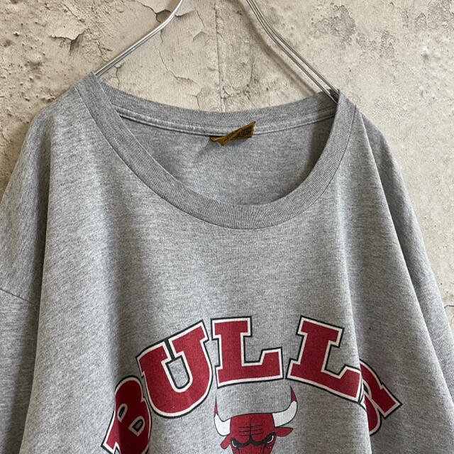 90s USA製  BULLS ナツメグ Tシャツ ゆるだぼ  プリント L