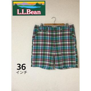 エルエルビーン(L.L.Bean)のエルエルビーン　チェック　ハーフパンツ　ショートパンツ　36 36インチ(ショートパンツ)