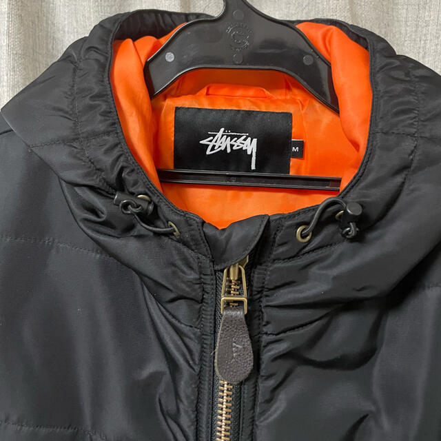 STUSSY(ステューシー)のstussy フード付きMA-1ジャケット メンズのジャケット/アウター(フライトジャケット)の商品写真