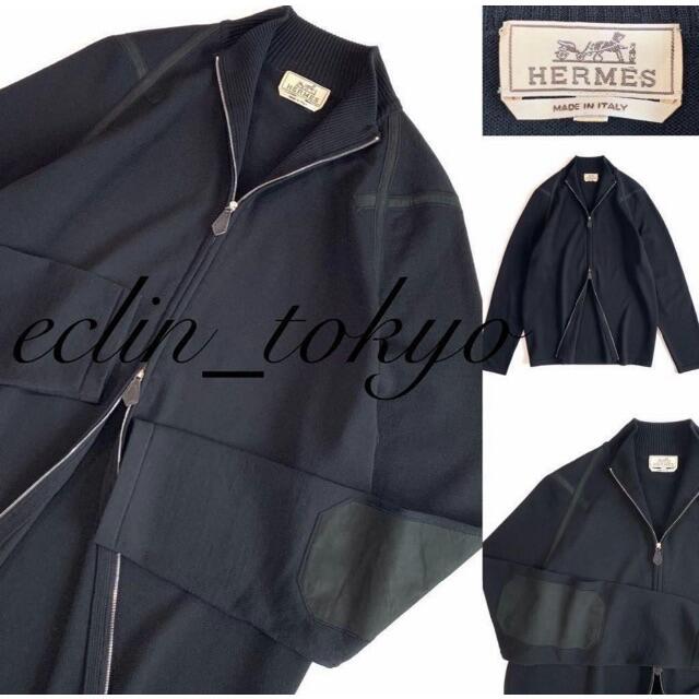 HERMES《ドライバーズニット》ジャケット 肘パッチ E2680 | www