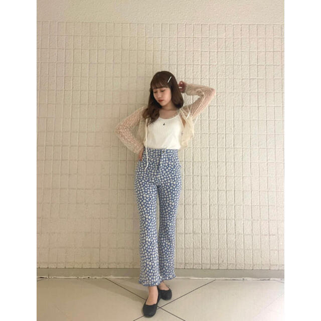 epine frill flower pants ice blue レディースのパンツ(カジュアルパンツ)の商品写真