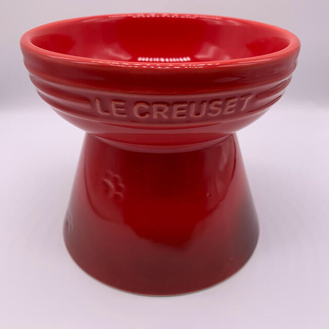 LE CREUSET(ルクルーゼ)のル・クルーゼ　チェリーレッド　 ハイスタンド　フードボウル　陶器　犬猫兼用 その他のペット用品(犬)の商品写真