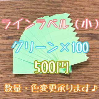 ◎ 100枚 ◎ 緑 ( 小 ) ラインラベル 園芸ラベル カラーラベル(プランター)