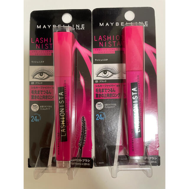 MAYBELLINE(メイベリン)の2個セット メイベリン ラッシュニスタ 01 ブラック コスメ/美容のベースメイク/化粧品(マスカラ)の商品写真